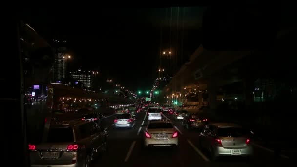 Drogi miejskie z okna samochodowego — Wideo stockowe