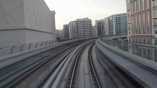 Jedź na Dubai Metro — Wideo stockowe