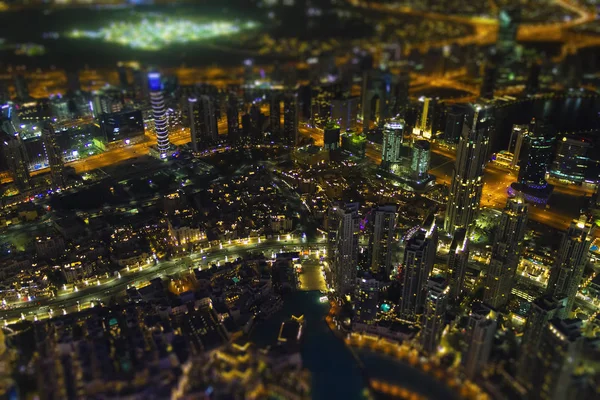 Αεροφωτογραφία της πόλης το βράδυ — Φωτογραφία Αρχείου