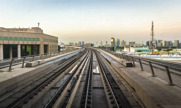 Ferrocarriles de metro Dubai — Foto de Stock