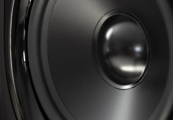 Black Speaker Acoustic Monitor Close — Stock Photo, Image