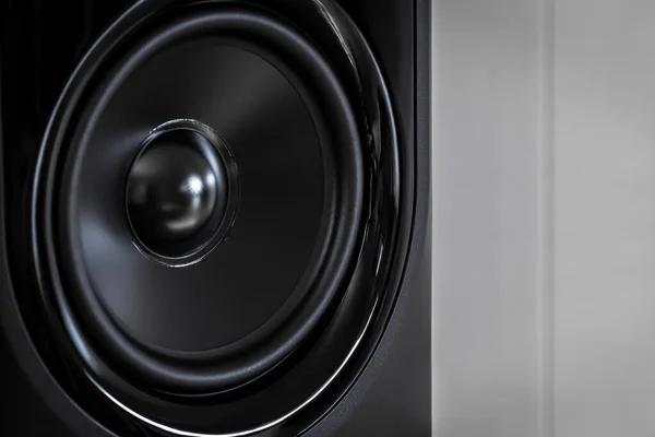 Black Speaker Acoustic Monitor Close — Stock Photo, Image
