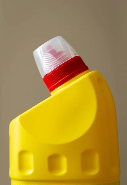 Close Van Een Ontsmettingsmiddel Een Plastic Fles — Stockfoto