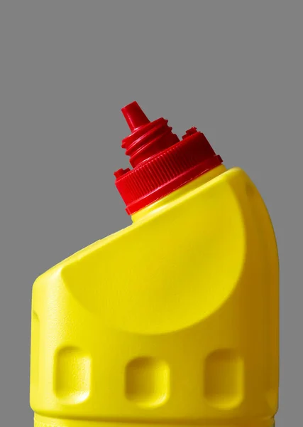 Närbild Ett Desinfektionsmedel Plastflaska — Stockfoto