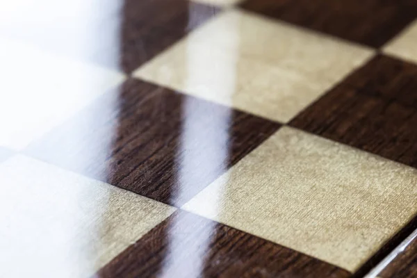 Fragment Handmade Lacquered Chessboard — Stock Photo, Image