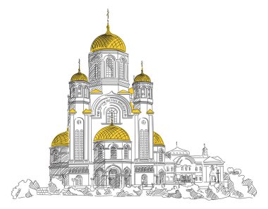 Kan Kilisesi. Yekaterinburg 'da. Rusya.