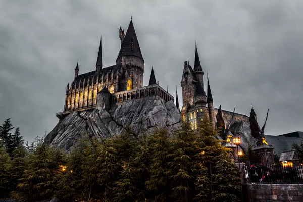 Osaka Japan März 2017 Hogwarts School Harry Potter Attraction Zone lizenzfreie Stockfotos