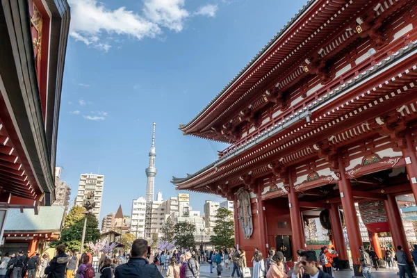 Tokyo Japón Marzo 2017 Vista Tokyo Skytree Desde Sensoji Temple — Foto de Stock