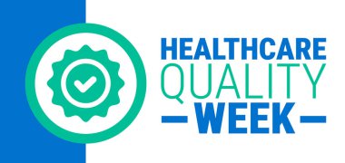 Görevle ilgili farkındalığı artırmak amacıyla her yıl Ekim ayında sağlık hizmeti kalitesi, afiş, kart veya poster tasarım şablonu gözlemlenmektedir. Vektör illüstrasyonu.