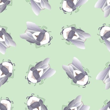 Arı desen arka plan. Dikişsiz desen, komik bumblebees