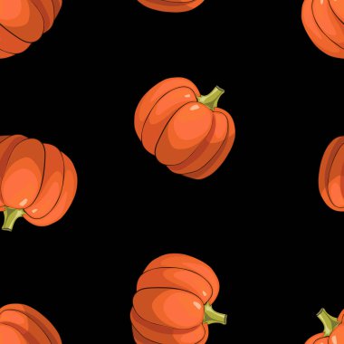 Beyaz arka plan üzerinde kabak seamless modeli. Renkli desen.