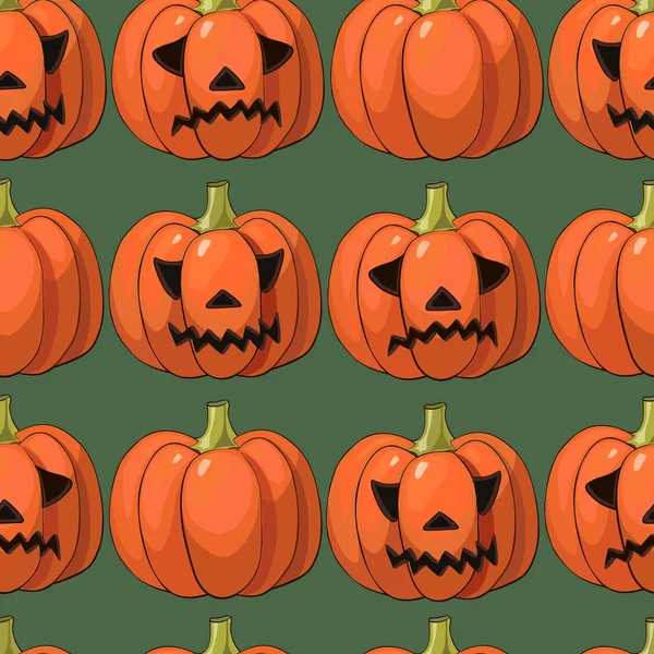 Halloween pozadí s různými dýně, vánoční motiv — Stockový vektor