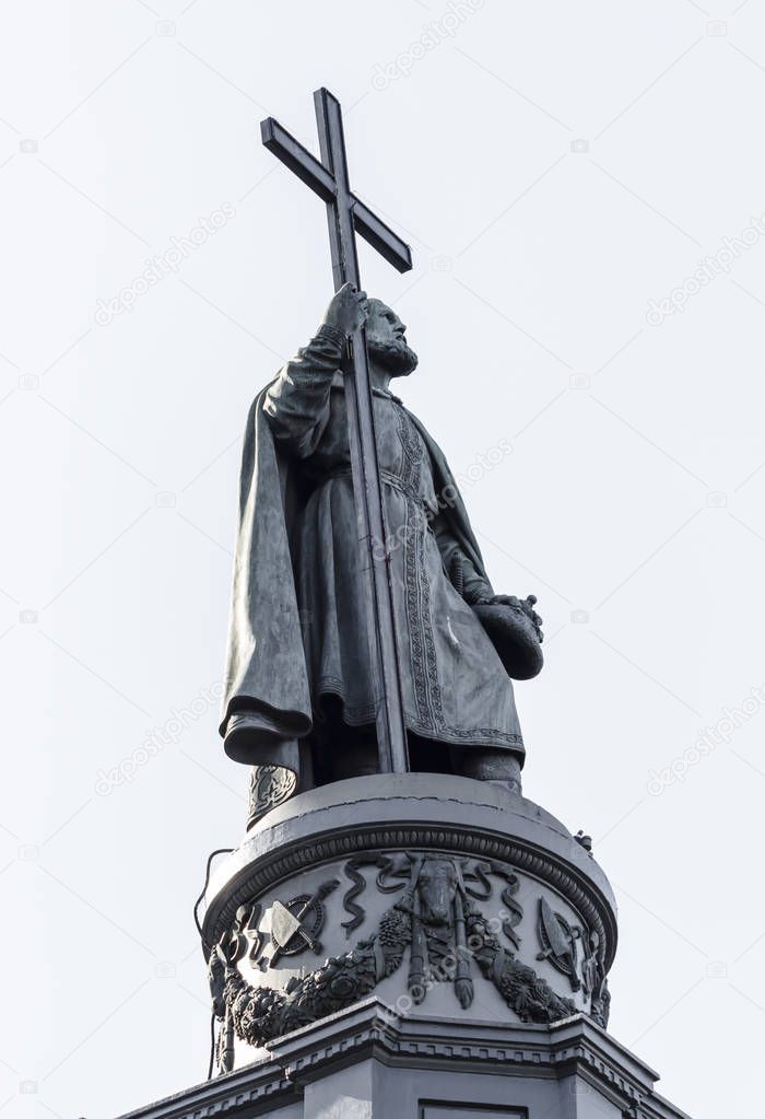 Monument to the Kiev prince Vladimir the Baptist. Kiev. Ukraine