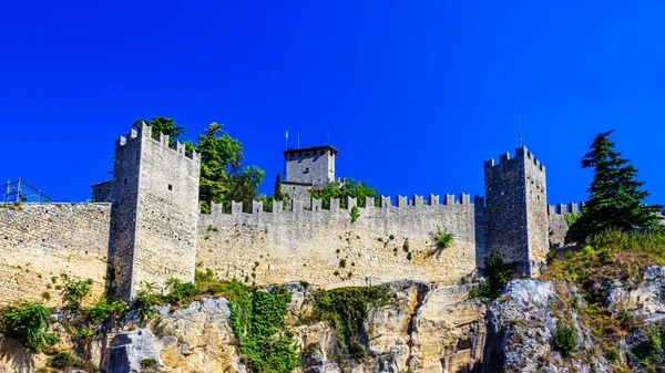Vista Muralha Fortaleza San Marino — Fotografia de Stock