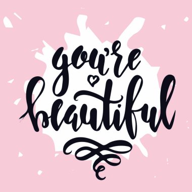 Elle çizilmiş tipografi poster. Kavramsal el yazısı ifade. T gömlek el kaligrafi tasarım aydın. İlham verici vektör