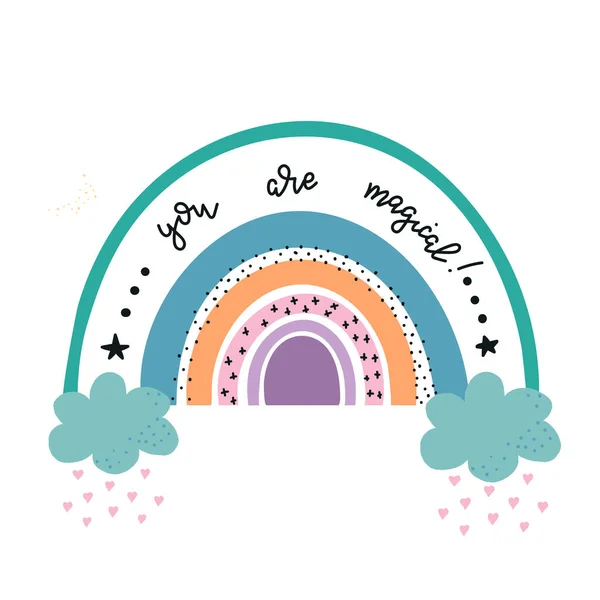 Leuke Rainbows baby vector illustratie — Stockvector