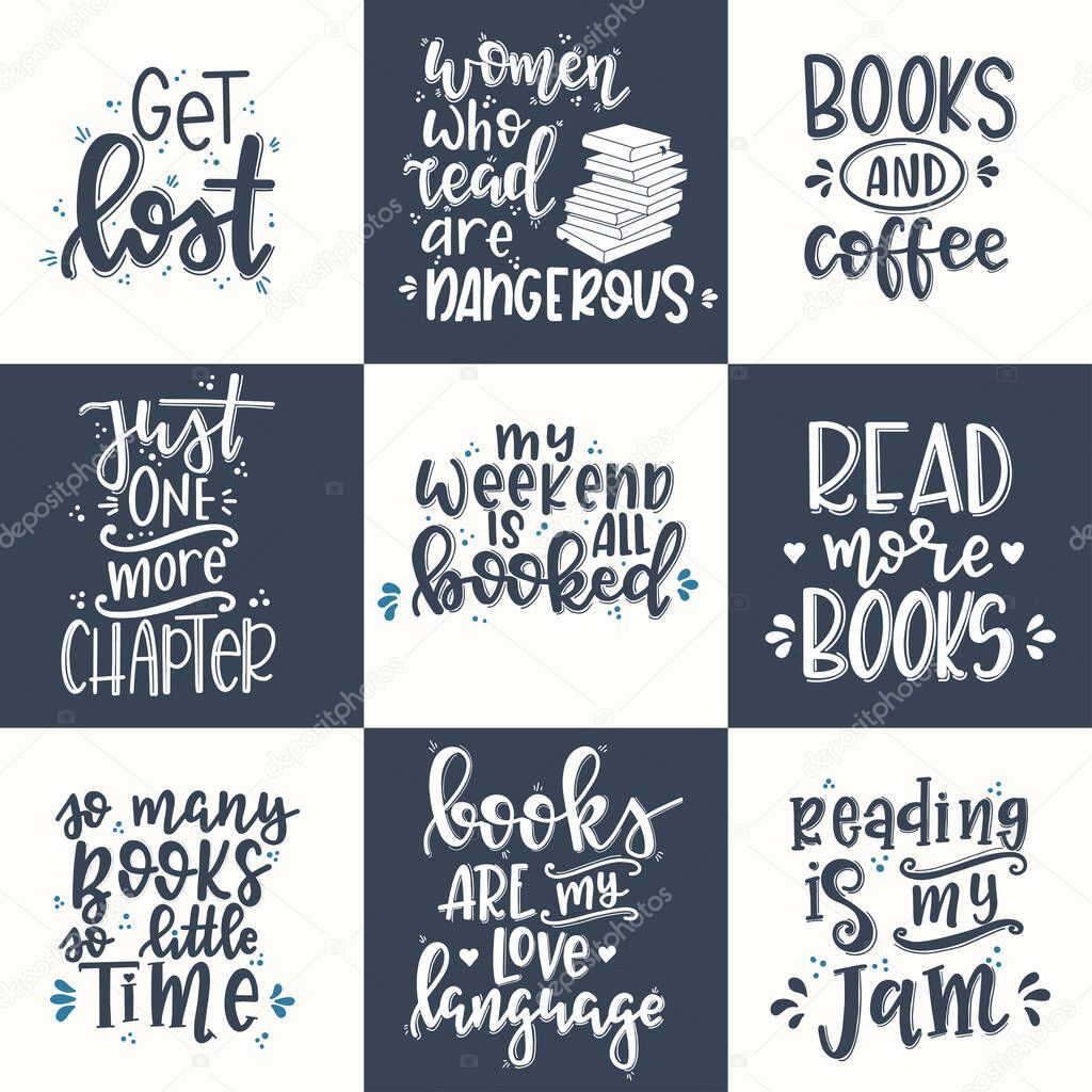 Craft motivational quote Hand drawn typography poster set. Conceptual handwritten phrase craft T shirt hand lettered card collection. Vector illustration