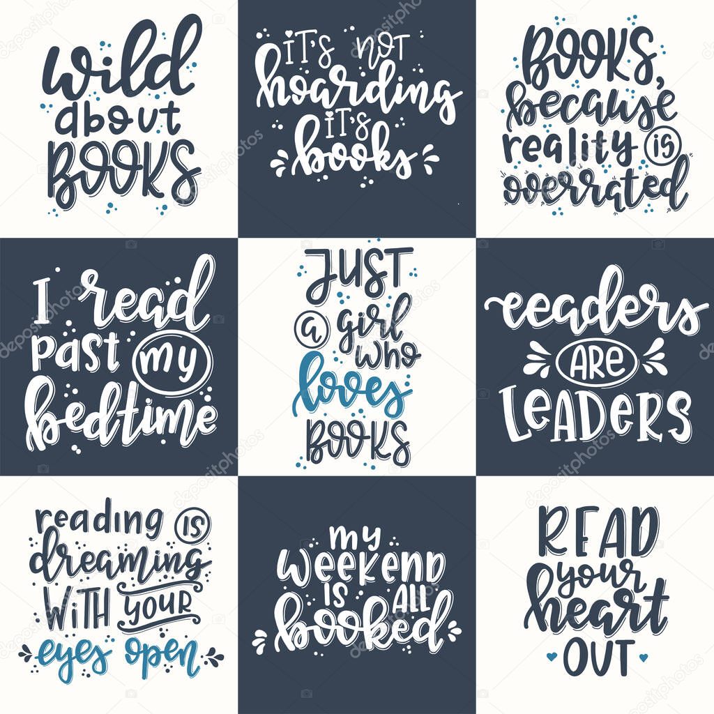 Craft motivational quote Hand drawn typography poster set. Conceptual handwritten phrase craft T shirt hand lettered card collection. Vector illustration