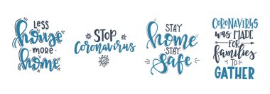 KoronaVirüs Covid-19 harfleri ve diğer elementler. 