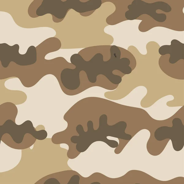 Naadloze set van camouflage woestijn patroon. — Stockvector