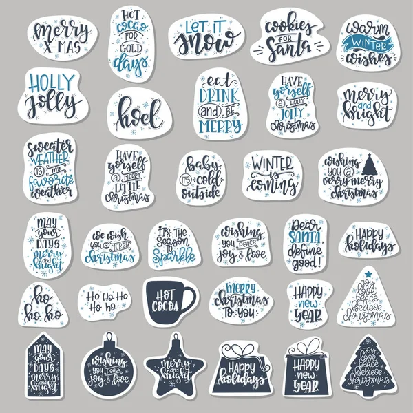 Navidad Letras vectoriales, cita motivacional — Vector de stock