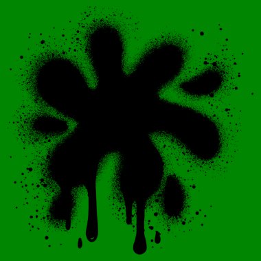 Su, siyah sprey boyayla grafiti yapıyor. vektör illüstrasyonu.