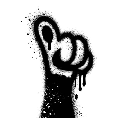 Graffiti tarzında baş parmağıyla kedi pençesi hareketi