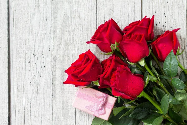 Matrimonio San Valentino Biglietto Festa Della Mamma Bella Fioritura Rose — Foto Stock