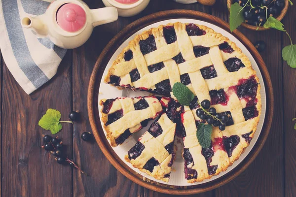 Berry pie summer. Sweet pie, tart with fresh berry currant. Deli