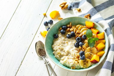 Kahvaltı için sağlıklı gıda, vejetaryen, vegan, alkiline diyet foo