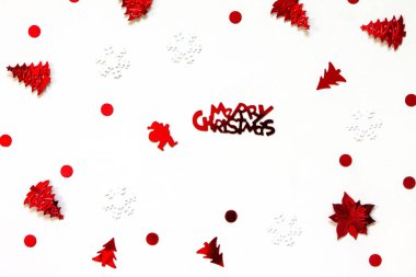 Noel veya yeni yıl kompozisyon. Noel konfeti izole o