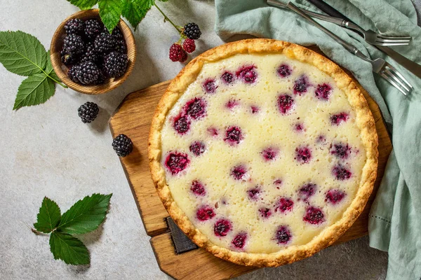 Homemade Berry pie. Sweet pie, tart with fresh blackberry. Delic
