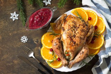 Noel ya da Yeni Yıl yemeği kavramı...