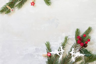 Noel konsepti düzdü. Birlikte Noel arkaplanı