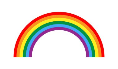 Gökkuşağı logo vektör simgesi, vektör renkli gökkuşağı sembolü