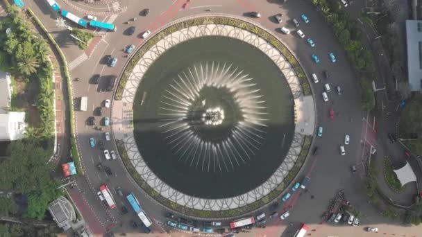 Clip Vista Aérea Sin Clasificar Arriba Hacia Abajo Estatua Del — Vídeos de Stock