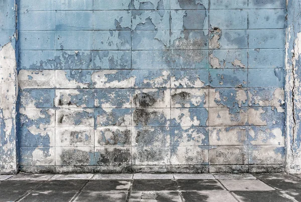 Gamla Och Smutsiga Cement Blockväggar Texturerat Grunge Bakgrund Med Flake — Stockfoto