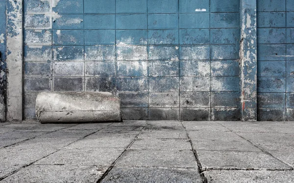 Old Dirty Cement Block Walls Textured Grunge Background Flake Surface — Stock Photo, Image