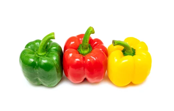 Verse Plantaardige Paprika Drie Gekleurde Rood Groen Geel Als Reggae — Stockfoto