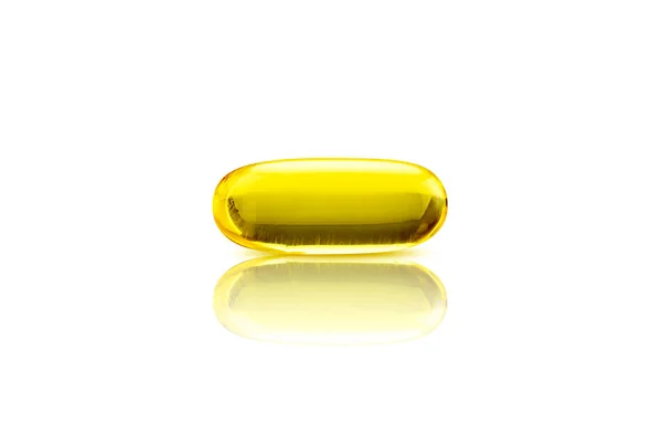 Fish Oil Soft Gel Supplement Capsule Source Omega Vitamins Isolated — Stock Photo, Image