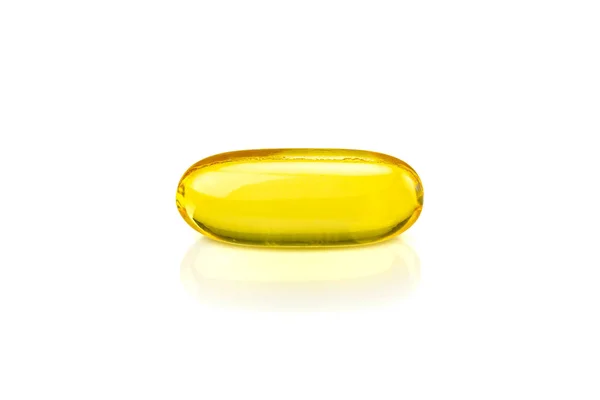 Huile Poisson Gel Doux Supplément Capsule Source Oméga Vitamines Isolées — Photo