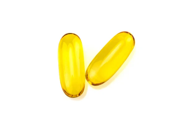Ulei Pește Gel Moale Supliment Capsule Sursă Omega Vitamine Izolate — Fotografie, imagine de stoc