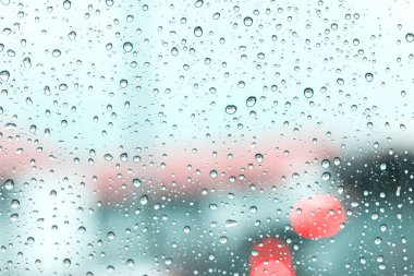 rain drops on car windshield after rain, water droplets on glass window in rainy season clipart