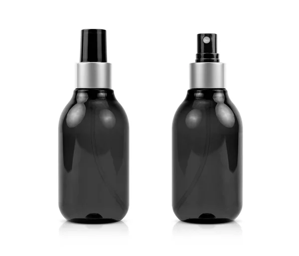 black cosmetics serum spray bottle