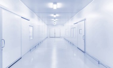 Bilim Laboratuvarı veya modern fabrikası endüstriyel iç arka plan