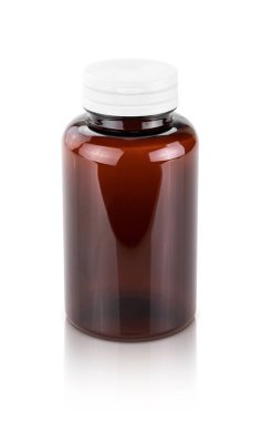 boş ambalaj kahverengi plastik şişe ek veya vitamin p