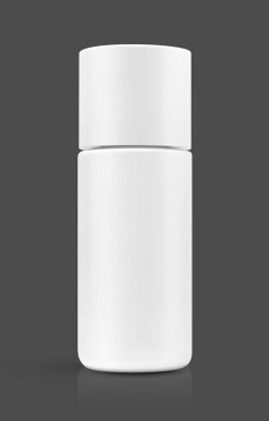 gri arka planda izole kozmetik serum şişesi