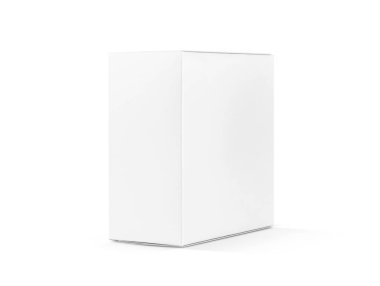 beyaz karton kutu kırpma yolu ile beyaz arkaplan izole