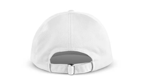 Gorra de tela de lona blanca aislada sobre fondo blanco —  Fotos de Stock