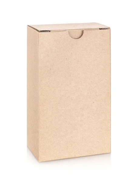 Kraft papper box isolerad på vit bakgrund — Stockfoto